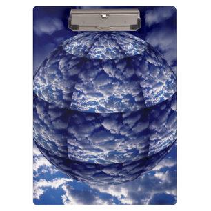 Abstract cloud 3D sphere Clipboard