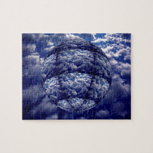 Abstract cloud 3D sphere Jigsaw Puzzle
