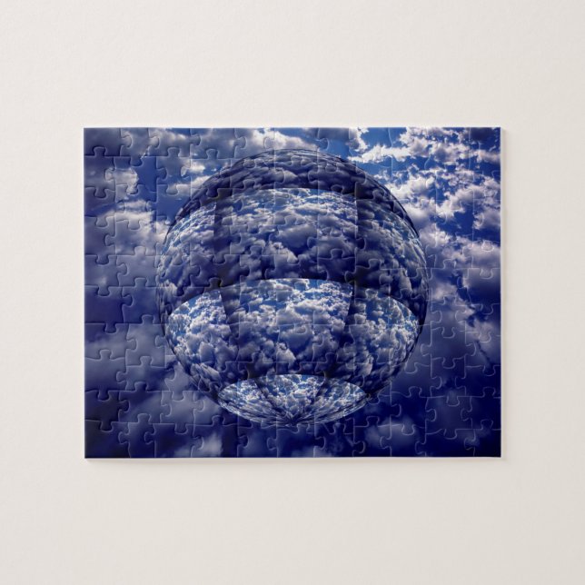 Abstract cloud 3D sphere Jigsaw Puzzle (Horizontal)