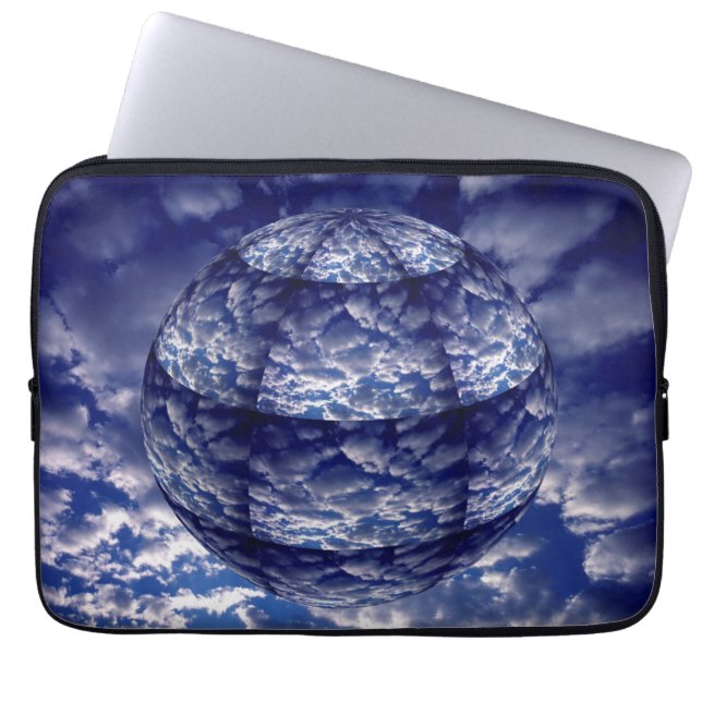 Abstract cloud 3D sphere Laptop Sleeve (Front)