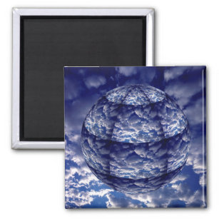 Abstract cloud 3D sphere Magnet