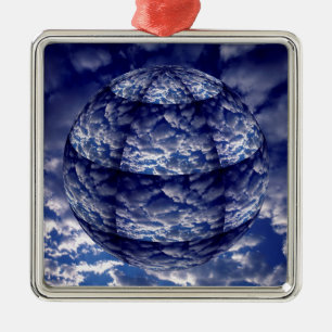 Abstract cloud 3D sphere Metal Tree Decoration
