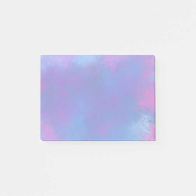 Abstract Clouds in Pink Purple and Blue Post-it Notes (Front)