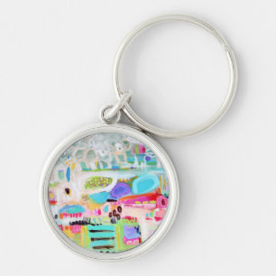 Abstract Clouds Key Ring