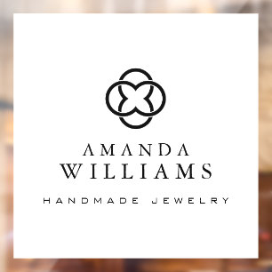 Abstract Clover Logo Boutique, Shop Window Cling