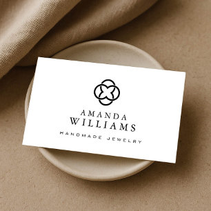 Abstract Clover Logo Jewellery Design Business Car Business Card