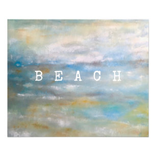 Abstract Coastal And Beach Painting Photo Print