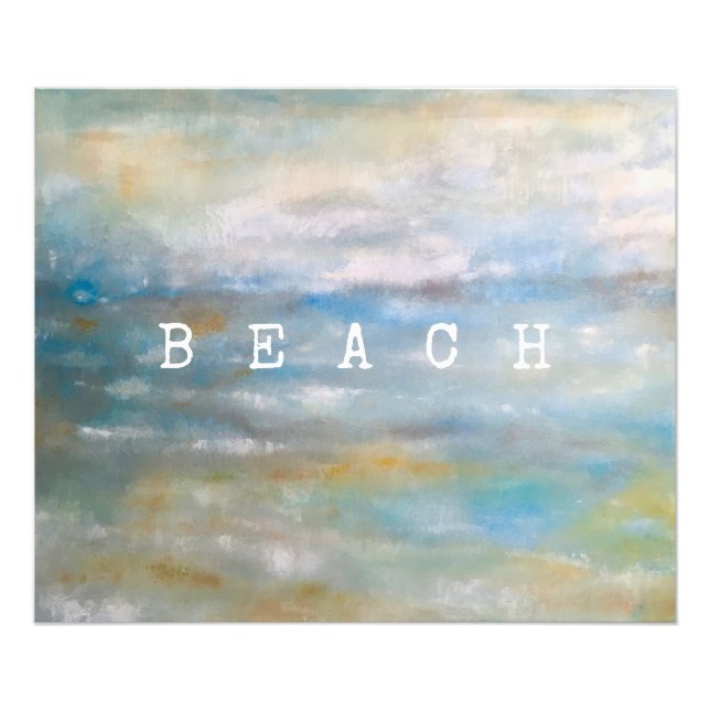 Abstract Coastal And Beach Painting Photo Print (Front)