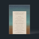 Abstract Coastal Chic Modern Wedding Programme<br><div class="desc">Modern wedding program featuring your details over an abstract coastal background.</div>