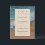 Abstract Coastal Chic Modern Wedding Programme<br><div class="desc">Modern wedding program featuring your details over an abstract coastal background.</div>