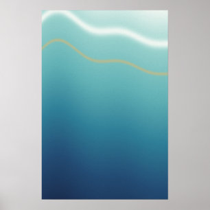 Abstract Coastal Ocean Wave Wall Art