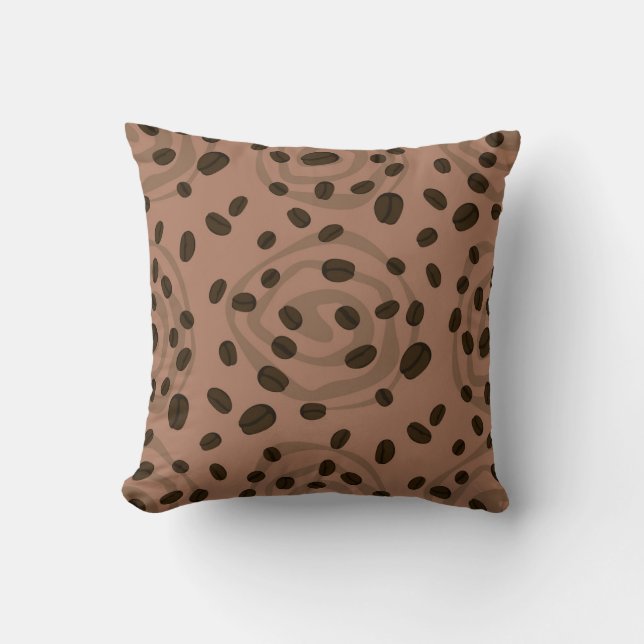 Abstract Coffee Beans Cushion (Front)
