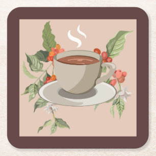 Abstract Coffee Cup Coaster Set