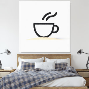 Abstract Coffee Cup Design Canvas Print