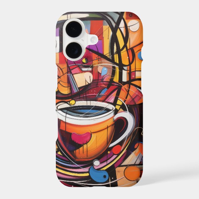 Abstract Coffee Lines – Modern Café Art (Back)