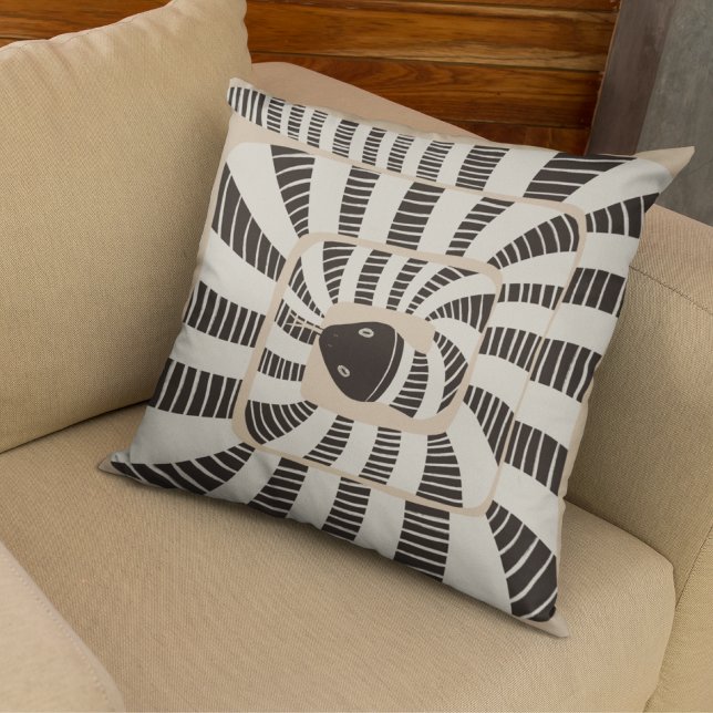 Abstract Coiled Snake | Fun & Neutral Home Accent Cushion (Creator Uploaded)
