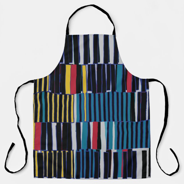 Abstract collage asymmetric pattern. Brush strokes Apron (Front)