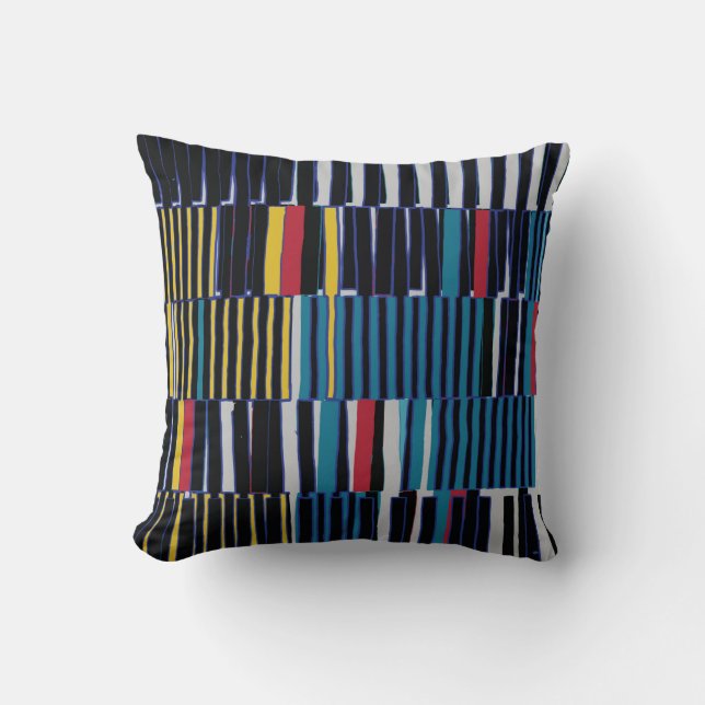 Abstract collage asymmetric pattern. Brush strokes Cushion (Front)