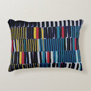 Abstract collage asymmetric pattern. Brush strokes Decorative Cushion