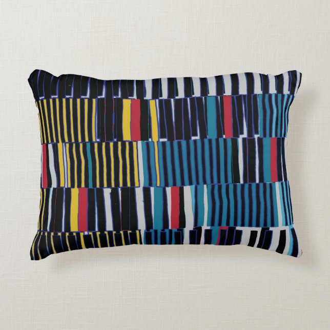 Abstract collage asymmetric pattern. Brush strokes Decorative Cushion (Front)