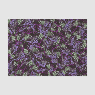 Abstract collage random pattern tissue paper