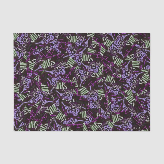 Abstract collage random pattern tissue paper (Front)