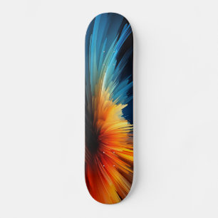 Abstract Color Burst  Skateboard