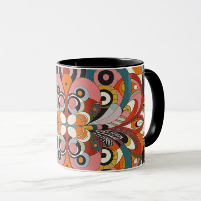 abstract color coffee mug (Front Right)