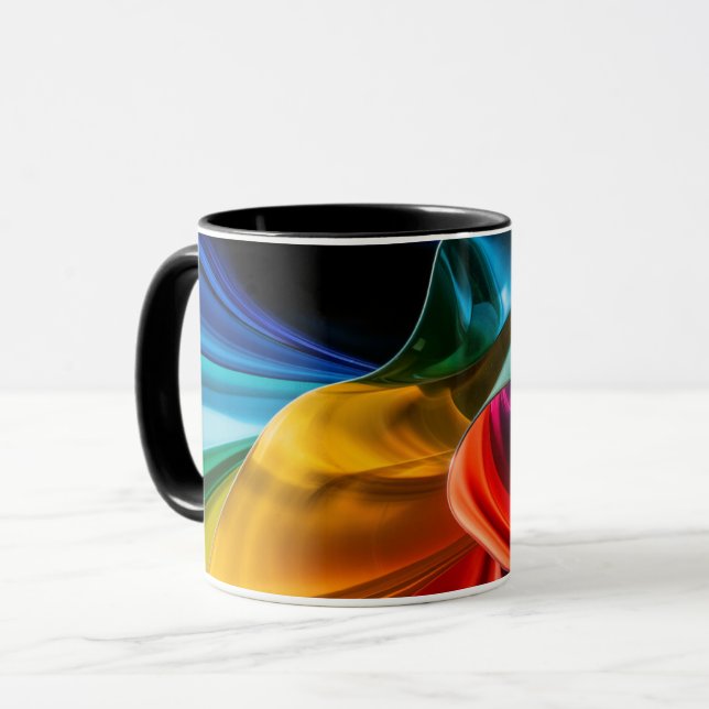 abstract color coffee mug (Front Left)