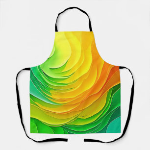 Abstract Color Energy Flow Design Apron