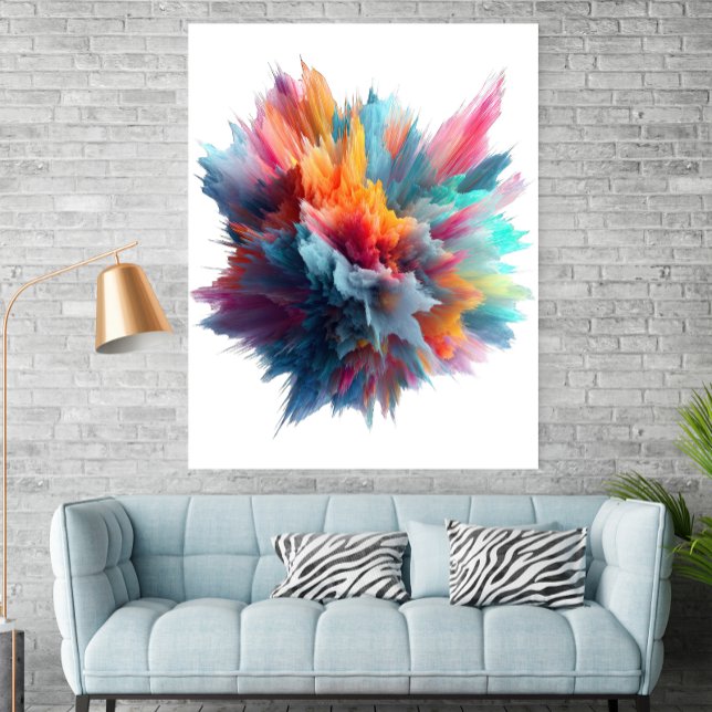 Abstract Color Explosion Contemporary Art Poster (Creator Uploaded)