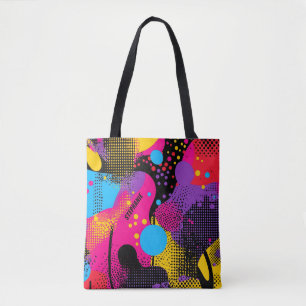 Abstract Color Splash in Retro Comic Style (4) Tote Bag