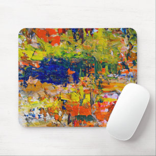 Abstract Color Strokes from Artist’s Palette Mouse Mat