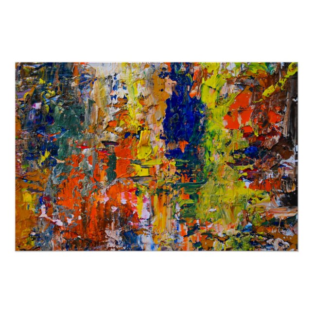 Abstract Color Strokes from Artist’s Palette Poster (Front)