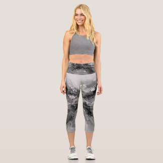 Abstract Colorful Art Capri Leggings