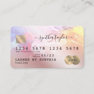 Abstract colorful  art Credit Card Style Monogram