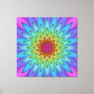 Abstract Colorful Art Flower Canvas Print