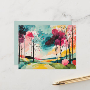 Abstract Colorful Autumn Postcard