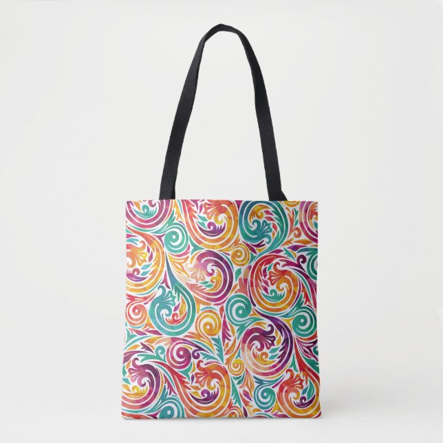 Abstract colorful background. illustrationcarnival tote bag (Front)