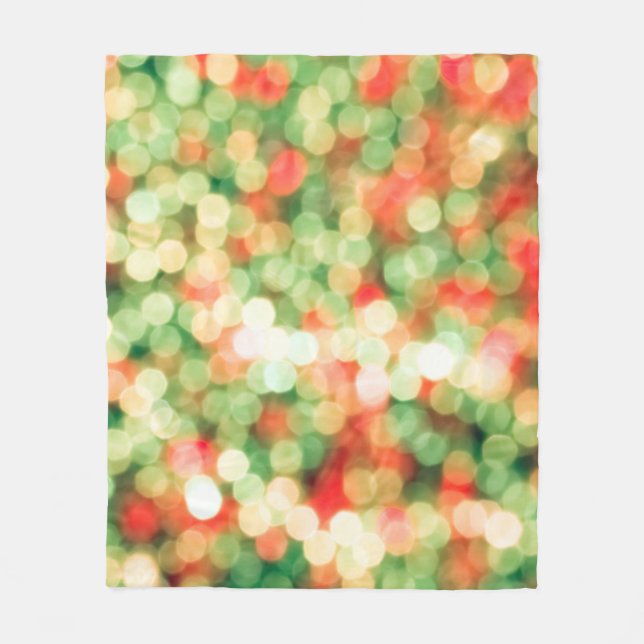 Abstract colorful bokeh background fleece blanket (Front)
