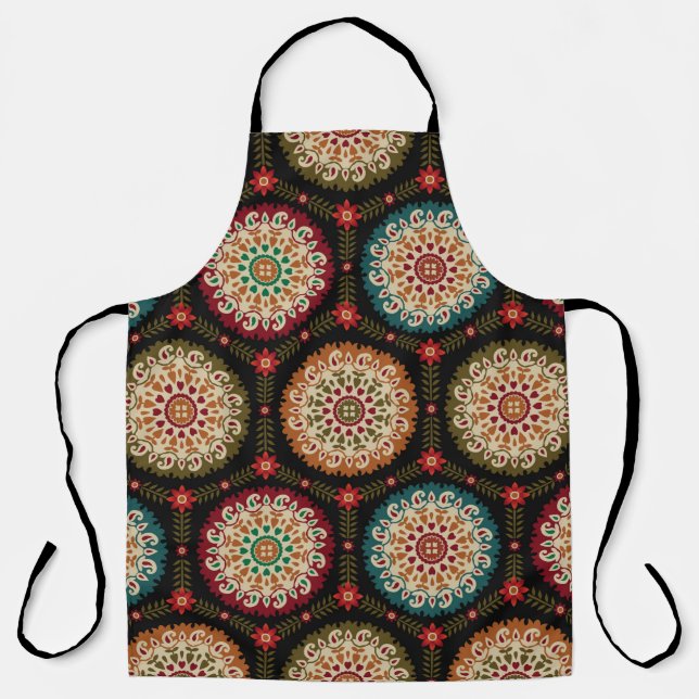 abstract colorful circle bunch pattern backgrounda apron (Front)