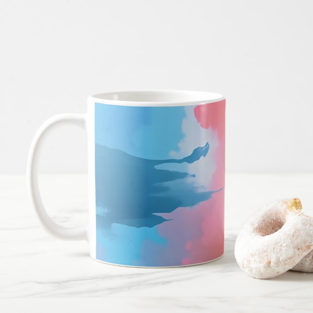 Abstract Colorful Coffee Mug (With Donut)