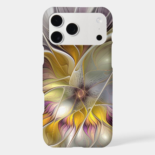 Abstract Colorful Fantasy Flower Modern Fractal (Back)
