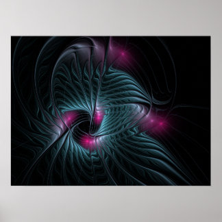Abstract Colorful Fantasy Fractal Poster