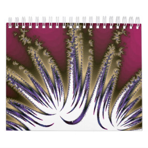 Abstract Colorful Fractal ArtCollection Calendar