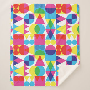 Abstract colorful geometric pattern design. sherpa blanket