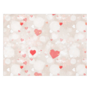 Abstract Colorful Hearts Pattern Tablecloth