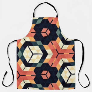 Abstract colorful hexagon square geometric seamles apron