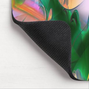 Abstract colorful leaves with psychedelic style    mouse mat