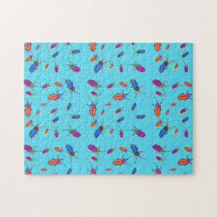 Abstract Colorful Lightning Bugs Jigsaw Puzzles